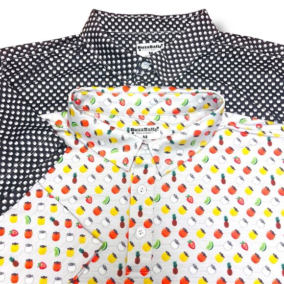 BuzzBallz Other - Lot‎ Of 2 BuzzBallz Polo Shirt Mens M